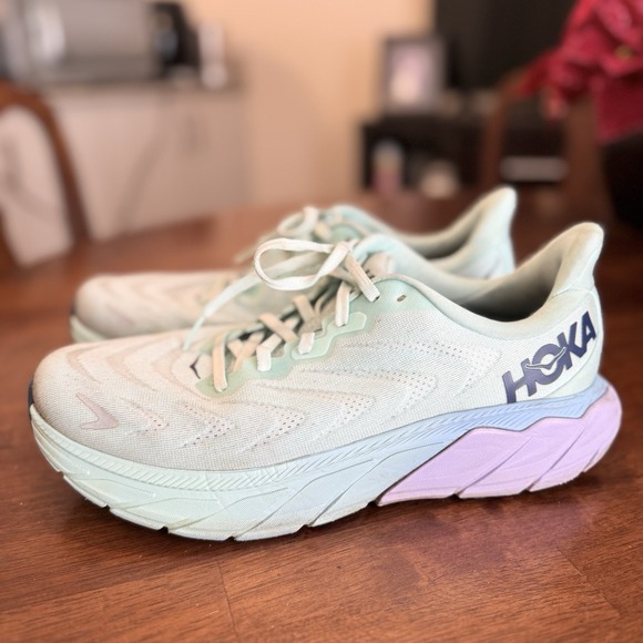 Hoka One One Shoes - Hoka One One Arahi 6 Womens Size 10.5 Green Purple Running Shoes Sneakers
